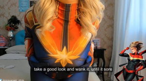 JOI Cosplay CAPTAIN MARVEL Jerk off Instruction BBC Big Boobs Big ASS