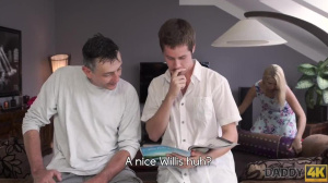 DADDY4K. Sleepy guy's father fucked his girlfriend's tight ass