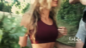 Threesome with my BFF in the park! FFM Amateur Couple LeoLulu
